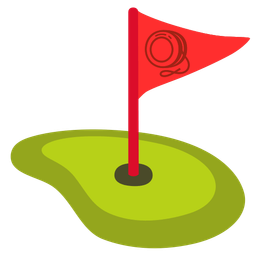 flag in hole and yo-yo