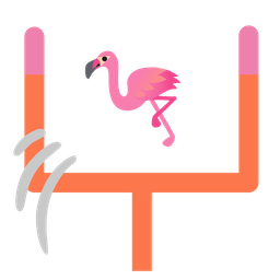 flamingo and american football