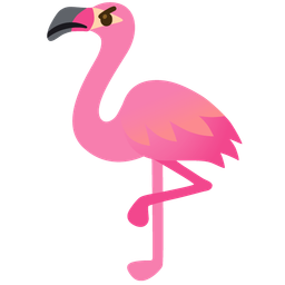 flamingo and angry face