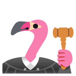 flamingo and balance scale