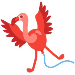 flamingo and balloon