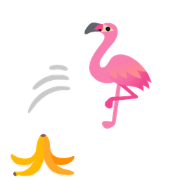 flamingo and banana