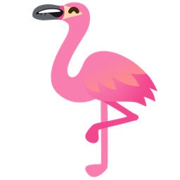 flamingo and biting lip