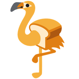 flamingo and bread