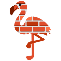 flamingo and brick