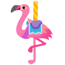 flamingo and carousel horse