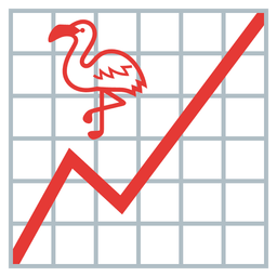 flamingo and chart increasing