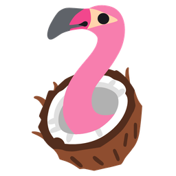 flamingo and coconut