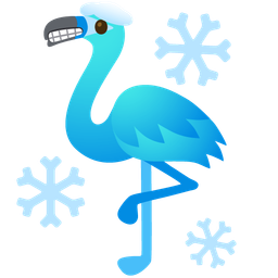 flamingo and cold face