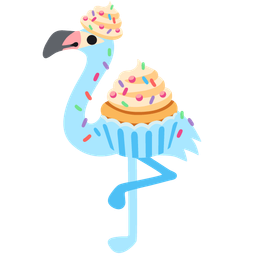 flamingo and cupcake