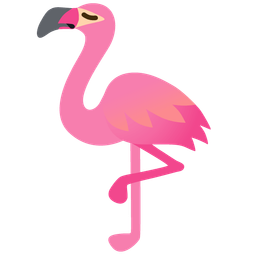 flamingo and disappointed face