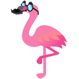 flamingo and disguised face
