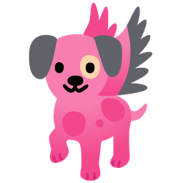 flamingo and dog face