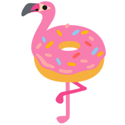 flamingo and doughnut