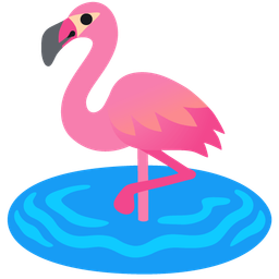 flamingo and droplet