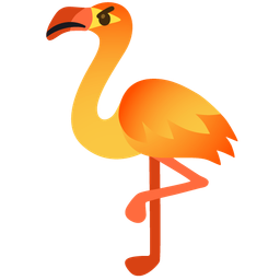 flamingo and enraged face
