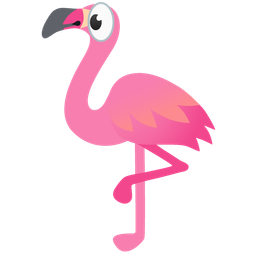 flamingo and eyes