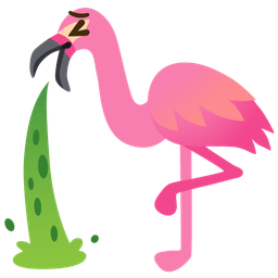 flamingo and face vomiting