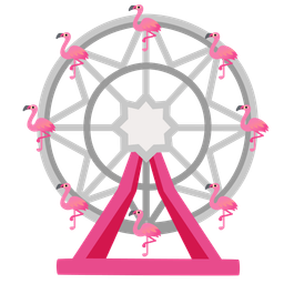 flamingo and ferris wheel