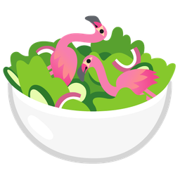 flamingo and green salad