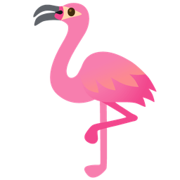 Flamingo and Grinning face
