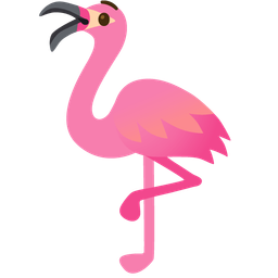flamingo and hushed face