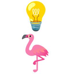 flamingo and light bulb
