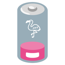 flamingo and low battery