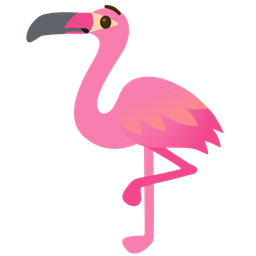 flamingo and lying face