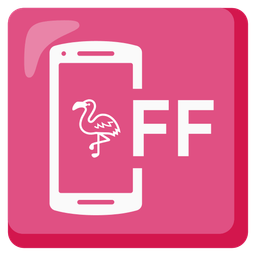 flamingo and mobile phone off