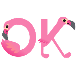 flamingo and OK button