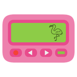 flamingo and pager