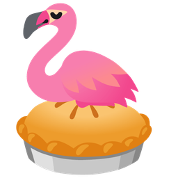 flamingo and pie