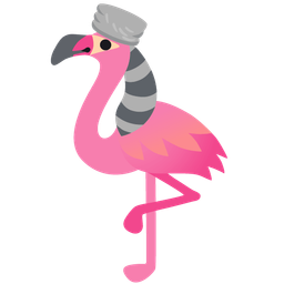 flamingo and raccoon