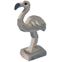 flamingo and rock