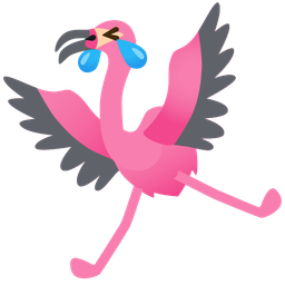 Flamingo and Rolling on the floor laughing