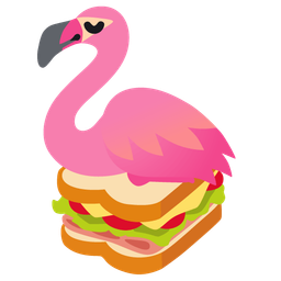 flamingo and sandwich