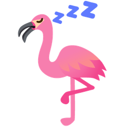 flamingo and sleeping face