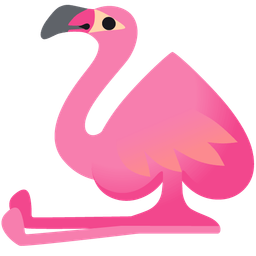 flamingo and spade suit