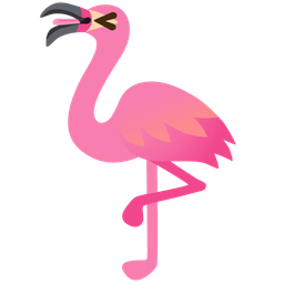 Flamingo and Squinting face with tongue