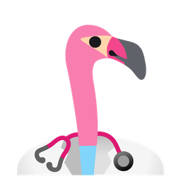 flamingo and stethoscope