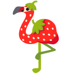 flamingo and strawberry