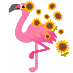flamingo and sunflower