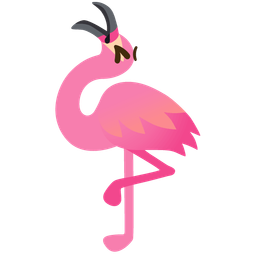 flamingo and tired face