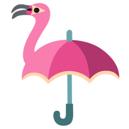 flamingo and umbrella