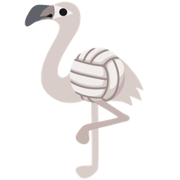 flamingo and volleyball