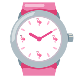 flamingo and watch