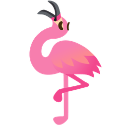 flamingo and weary face