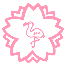flamingo and white flower