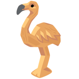 flamingo and wood